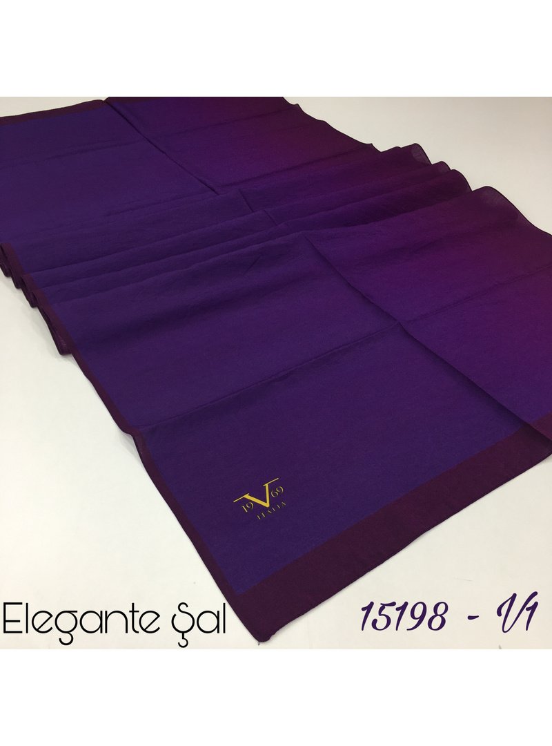 19v69 ITALIA Mor Desenli Elegante Seri Viscon Şal Askısı İle Birlikte 75x200 Cm 19v69 ITALIA Mor Desenli Elegante Seri Viscon Şal Askısı İle Birlikte 75x200 Cm