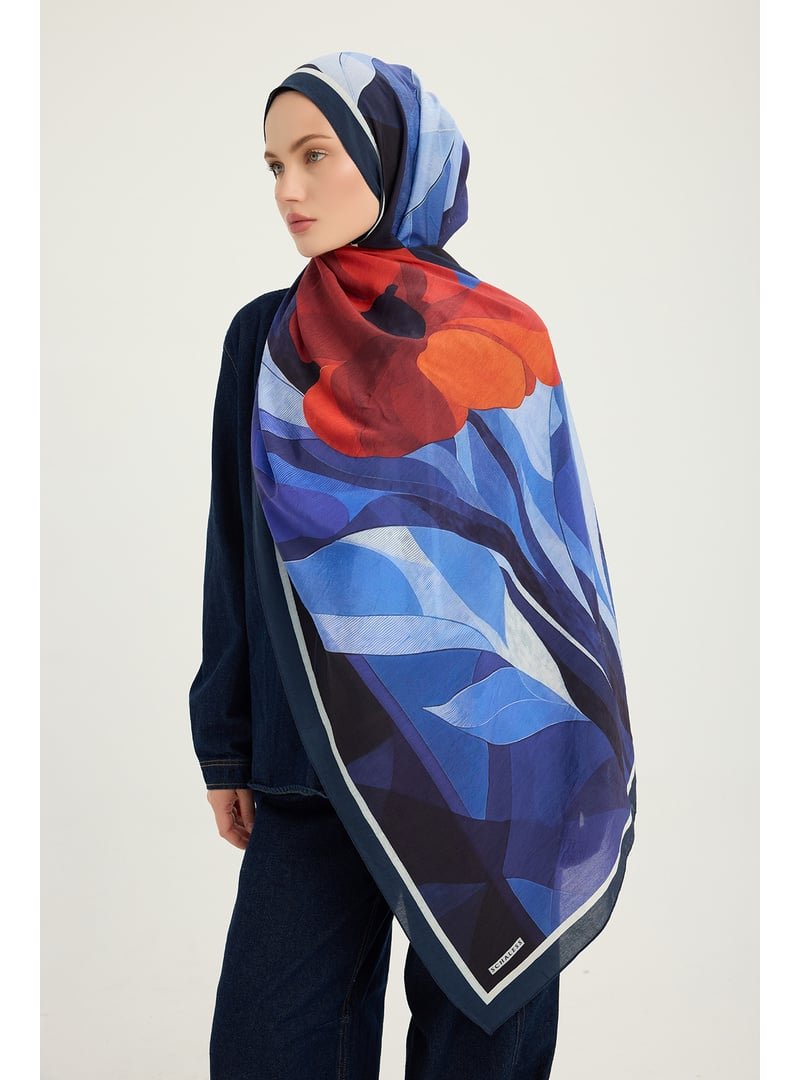 ŞALESS 70x190 Cm Işıklı Çiçekler Lacivert Vierra Desenli Viskon Şal ŞALESS 70x190 Cm Işıklı Çiçekler Lacivert Vierra Desenli Viskon Şal