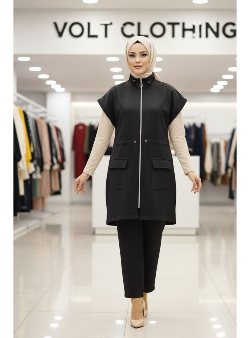 Volt Clothing Siyah Yelekli Scuba İkili Takım Volt Clothing Siyah Yelekli Scuba İkili Takım