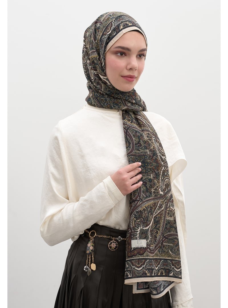 FRESHSCARFS Bej Slyvıe Desen Şal FRESHSCARFS Bej Slyvıe Desen Şal