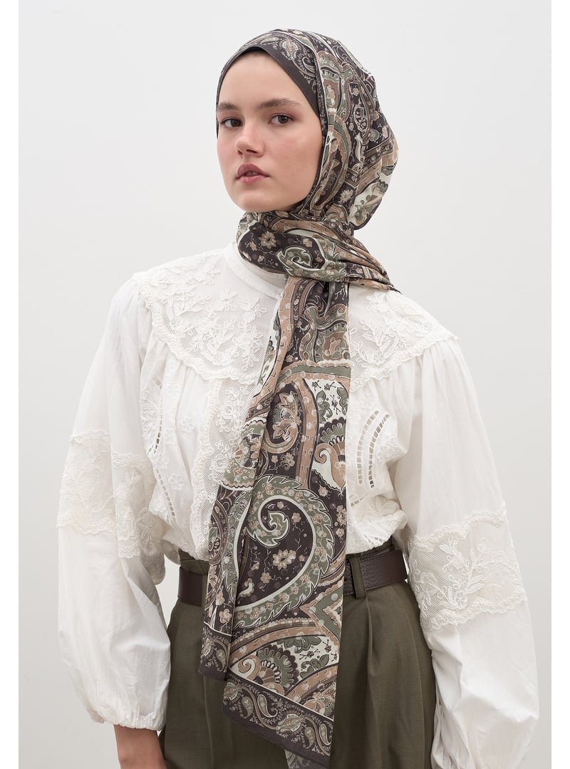 FRESHSCARFS Panthea Desen Şal Kahve FRESHSCARFS Panthea Desen Şal Kahve
