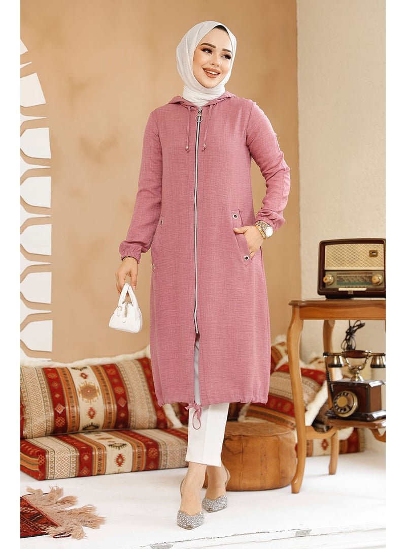 Neva Style Fermuarlı Gül Kurusu Kap 70792gk Neva Style Fermuarlı Gül Kurusu Kap 70792gk