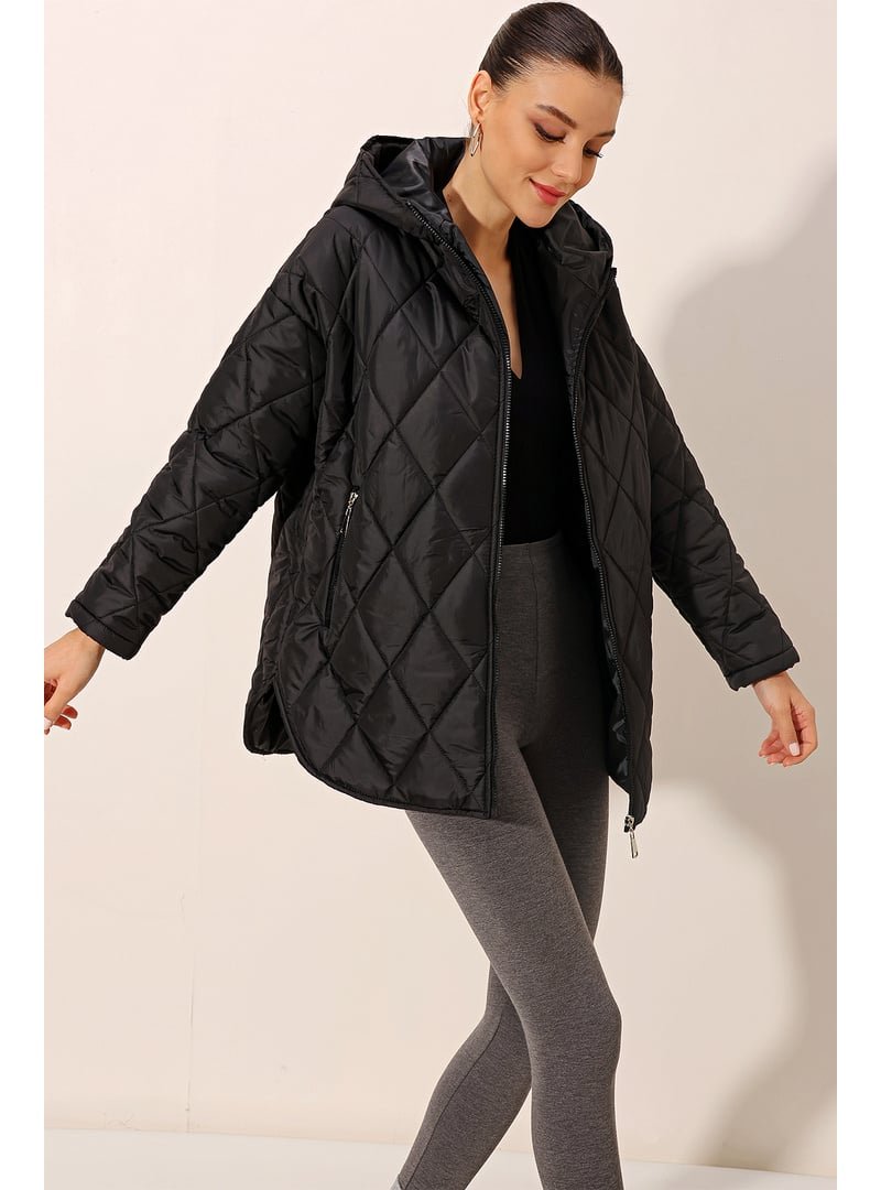 Bigdart Siyah Kapüşonlu Kapitone Mont Bigdart Siyah Kapüşonlu Kapitone Mont