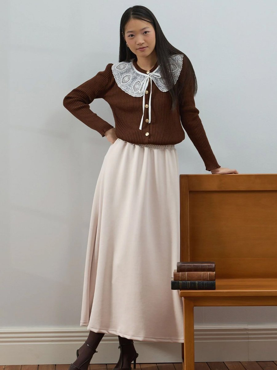 Ceylan Otantik Krem Scuba Etek