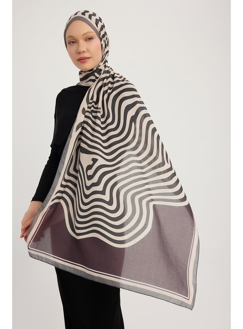 ŞALESS 70x190 Cm Yaşam İzi Vizon Efilia Desenli Şal
