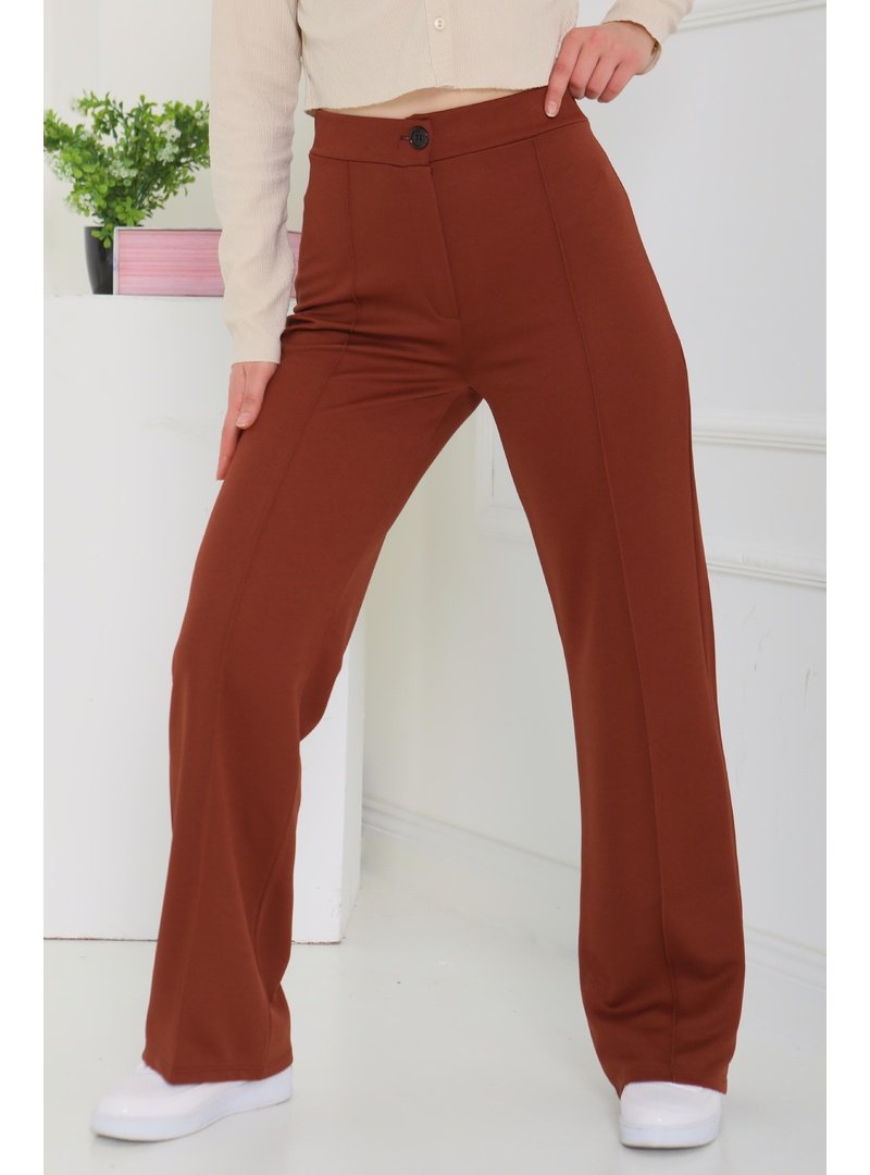Tofisa Kahve Şerit Detaylı Spor Pantolon Tofisa Kahve Şerit Detaylı Spor Pantolon