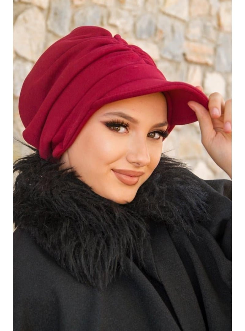 AİŞE TESETTÜR Bordo Kışlık Şapka AİŞE TESETTÜR Bordo Kışlık Şapka