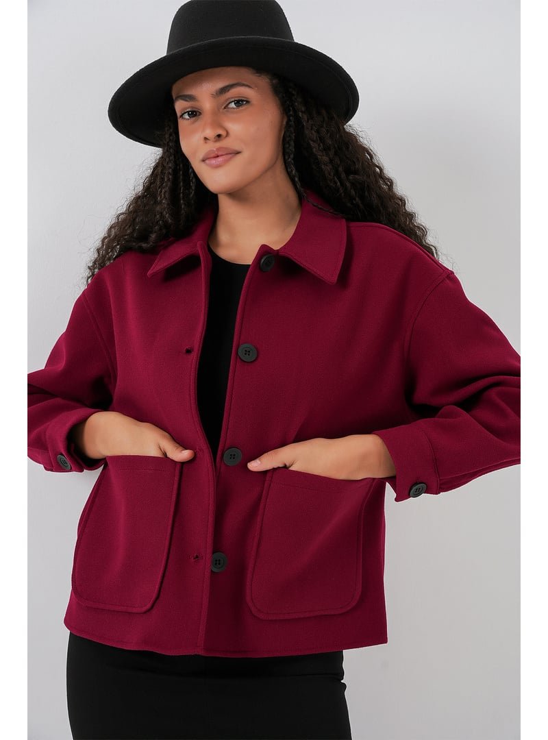 Bigdart Bordo Kaşe Ceket Bigdart Bordo Kaşe Ceket