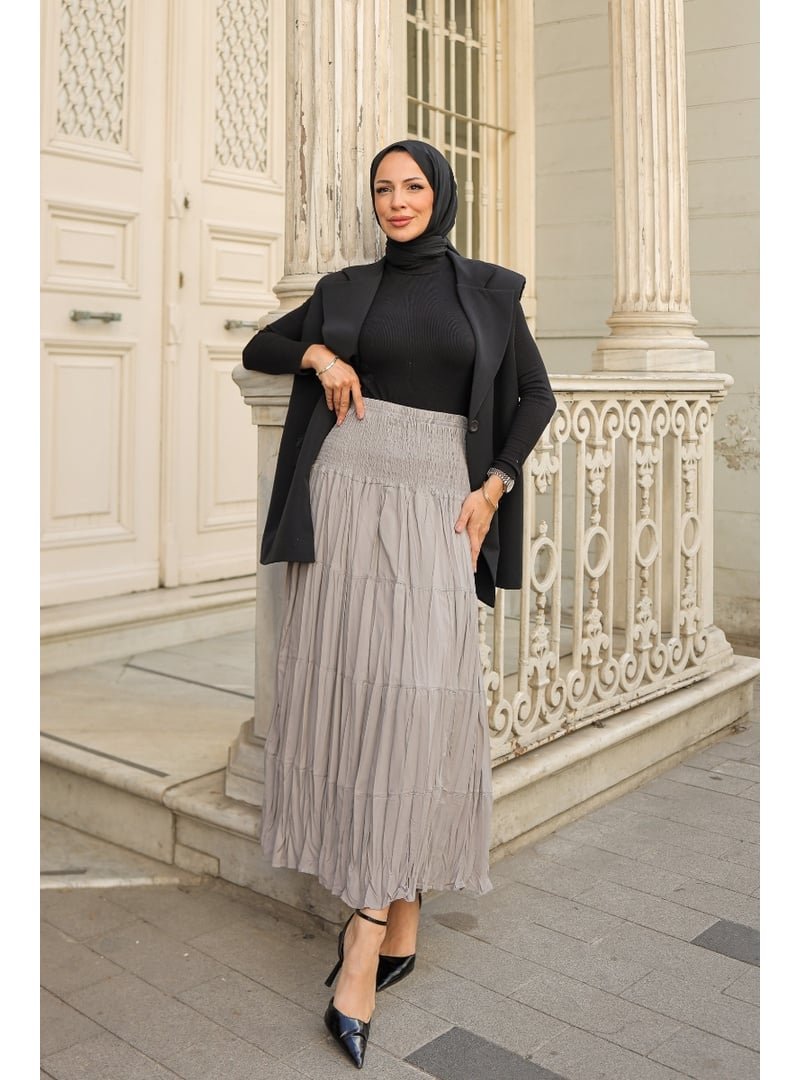 Kadeem Giyim Tivra Kat Kat Maxi Etek Kadeem Giyim Tivra Kat Kat Maxi Etek