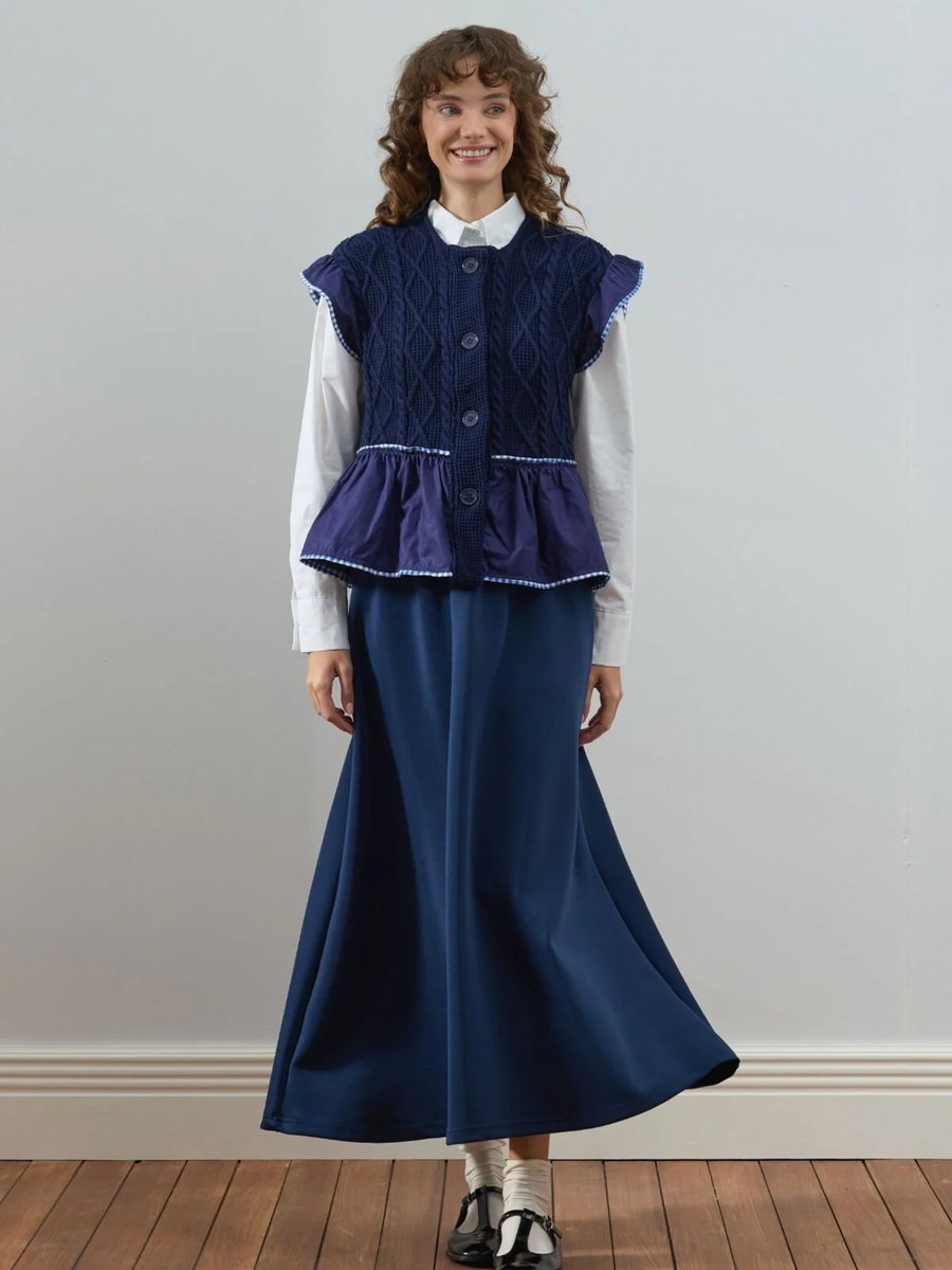 Ceylan Otantik Scuba Etek İndigo