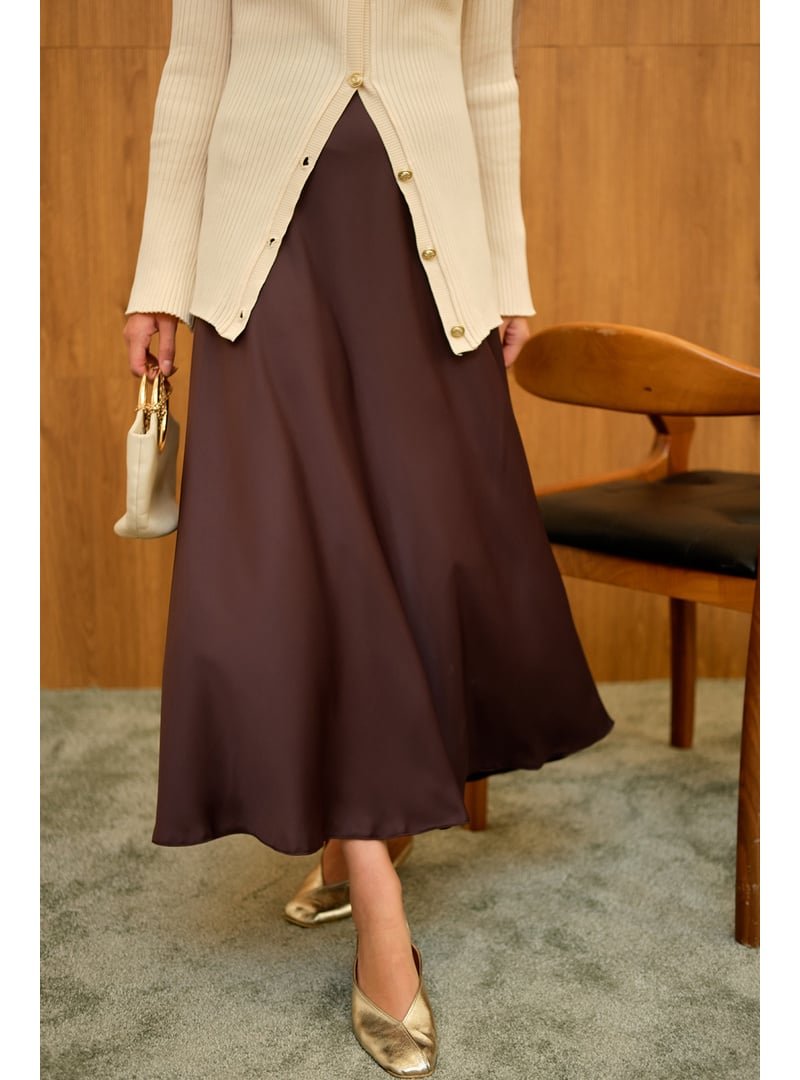 Locco Moda Kahverengi Saten Etek Locco Moda Kahverengi Saten Etek