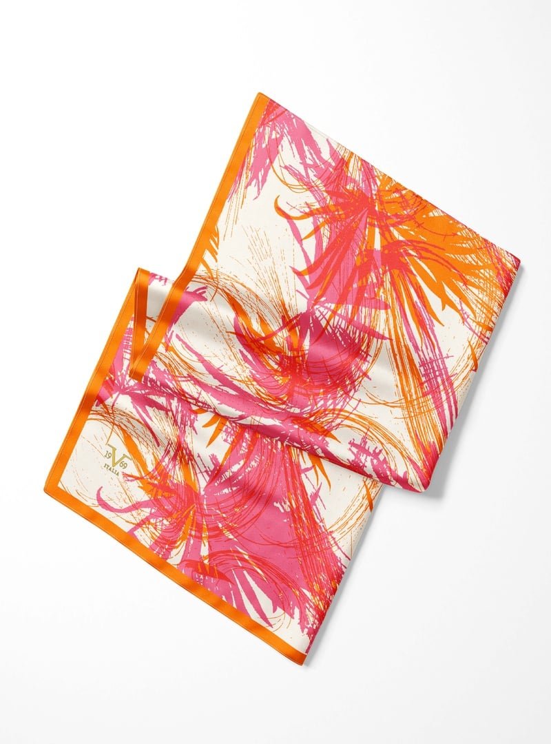 19v69 ITALIA Turuncu Desenli Pavia Seri Şal Askısı İle Birlikte 90x200 Cm 19v69 ITALIA Turuncu Desenli Pavia Seri Şal Askısı İle Birlikte 90x200 Cm