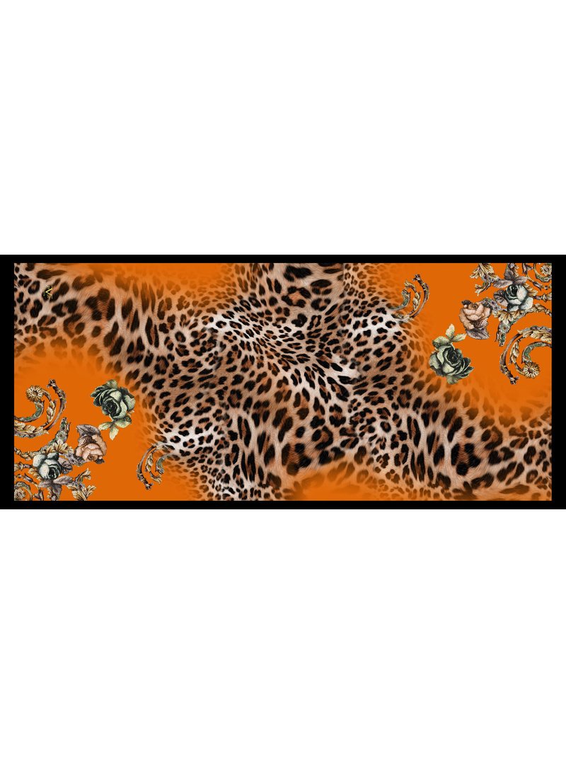 19v69 ITALIA Turuncu Leopar Çiçekli Desen Modal Seri Şal Askısı İle Birlikte 75x200 Cm 19v69 ITALIA Turuncu Leopar Çiçekli Desen Modal Seri Şal Askısı İle Birlikte 75x200 Cm