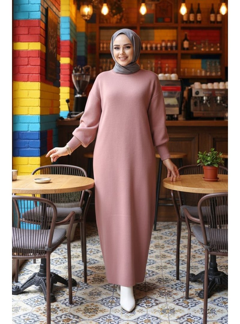 Neva Style Gül Kurusu Triko Elbise 17205gk Neva Style Gül Kurusu Triko Elbise 17205gk
