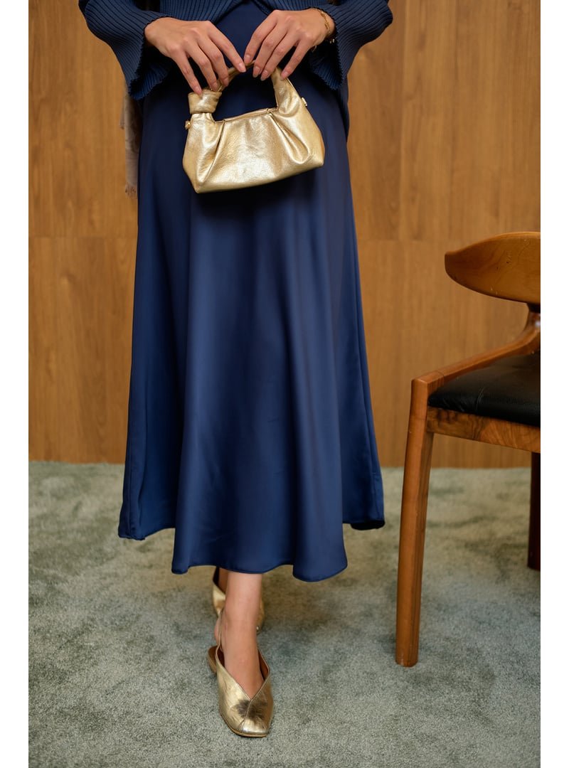 Locco Moda Lacivert Saten Etek Locco Moda Lacivert Saten Etek