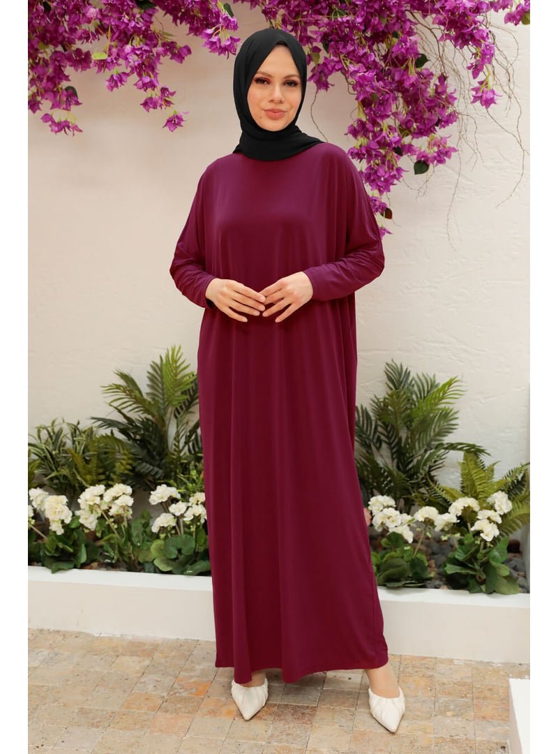 Neva Style Yarasa Kol Bordo Ferace 17801br