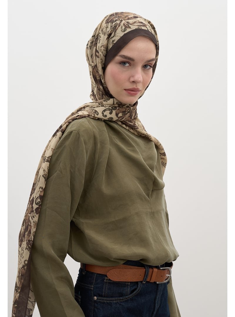 FRESHSCARFS Sütlü Kahve Felıcıe Desen Şal FRESHSCARFS Sütlü Kahve Felıcıe Desen Şal