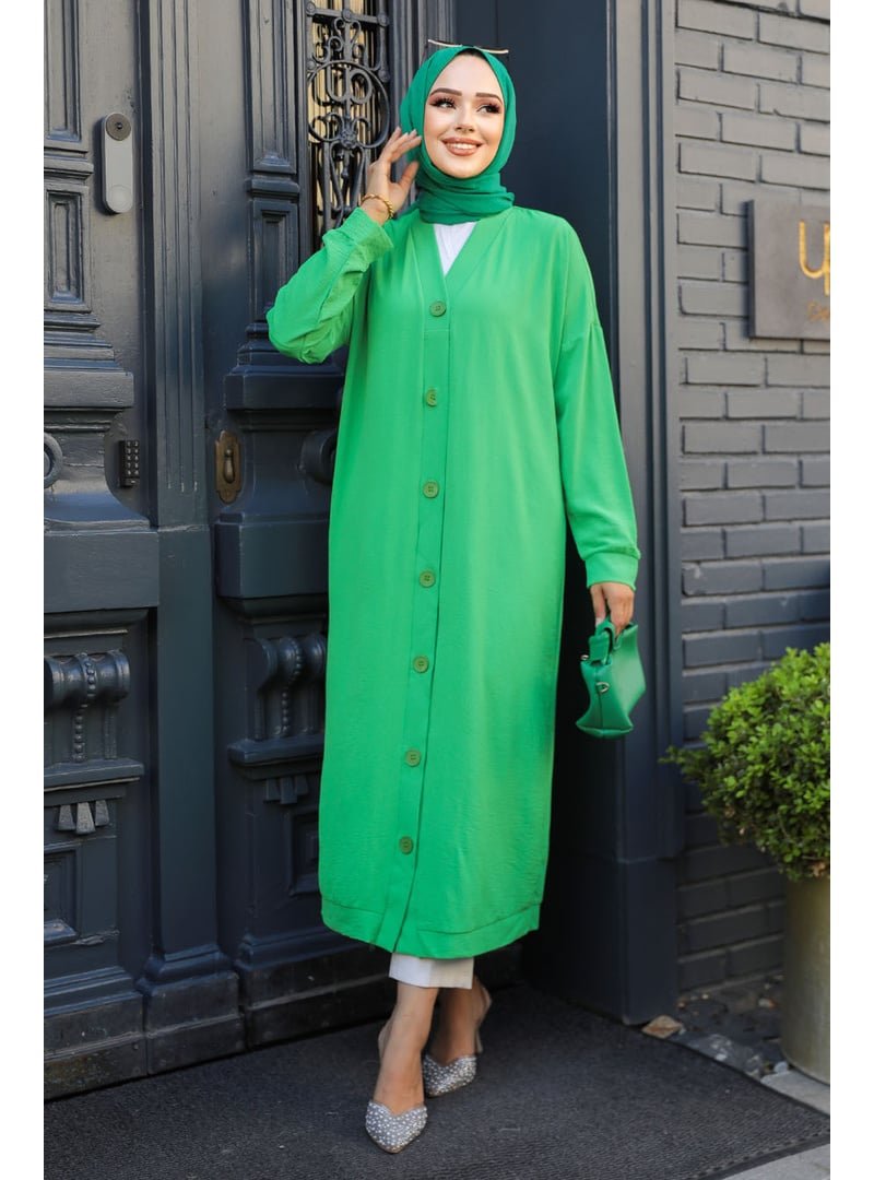 Neva Style Düğmeli Yeşil Kap 10244y Neva Style Düğmeli Yeşil Kap 10244y