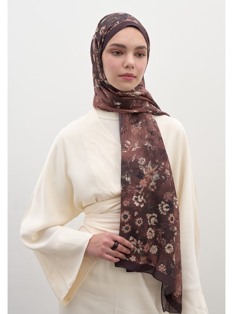 FRESHSCARFS Bordo Seraphına Desen Şal FRESHSCARFS Bordo Seraphına Desen Şal