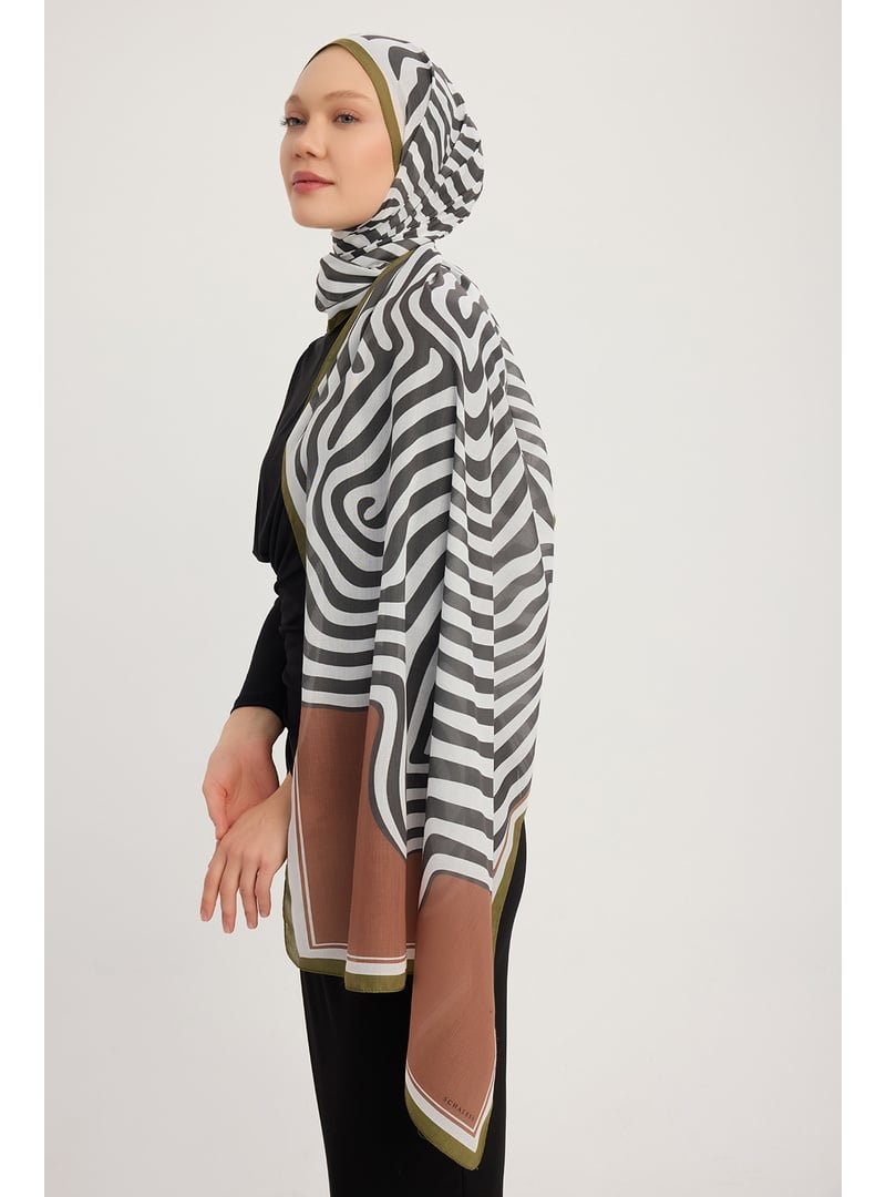 ŞALESS 70x190 Cm Yaşam İzi Kahverengi Efilia Desenli Şal