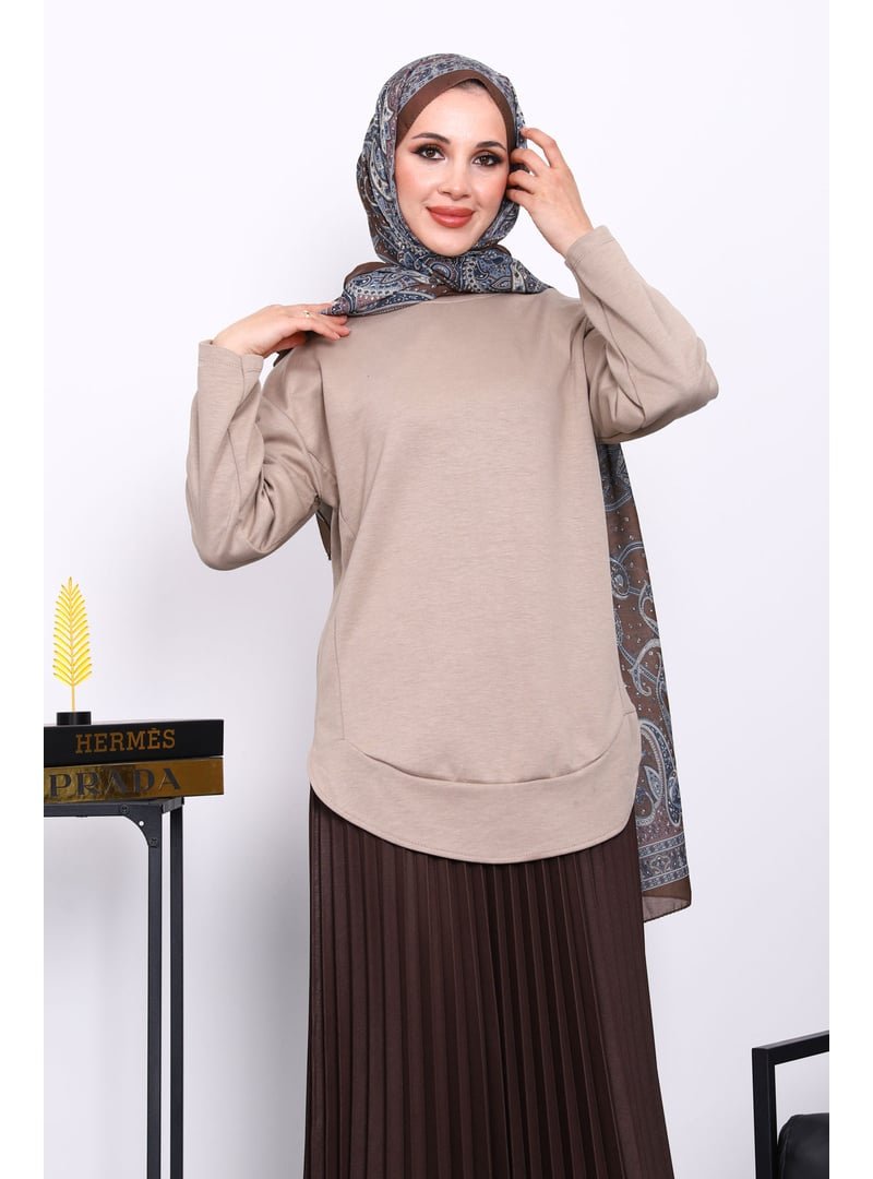 İmaj Butik Vizon Bisiklet Yaka Modal Sweat