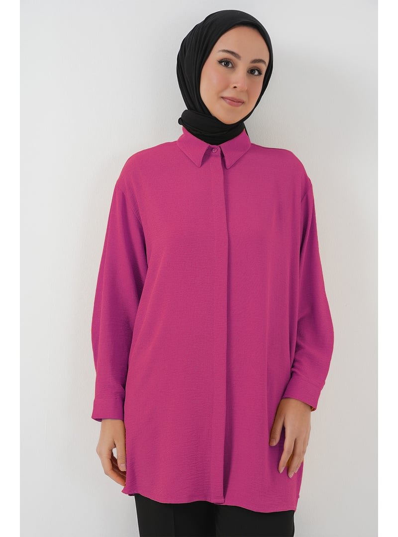 Bigdart Fuşya Uzun Gömlek Tunik Bigdart Fuşya Uzun Gömlek Tunik