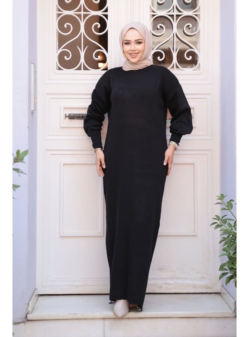Neva Style Siyah Triko Elbise 17205s