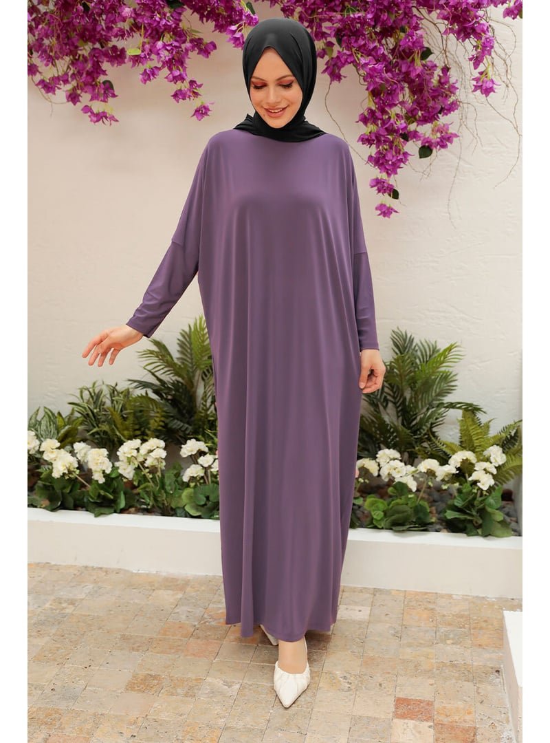 Neva Style Yarasa Kol Gül Kurusu Ferace 17801gk