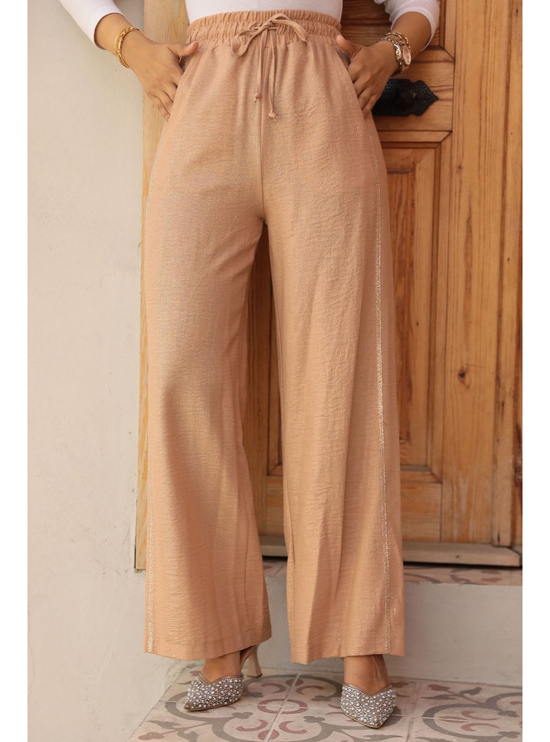 Neva Style Simli Camel Pantolon 18193c
