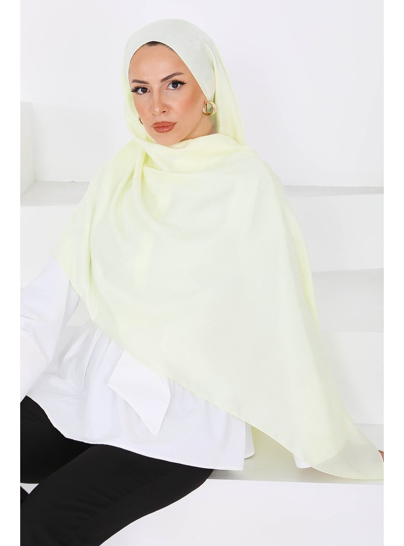 Tofisa Sarı Etnik Monagram Şal Sari