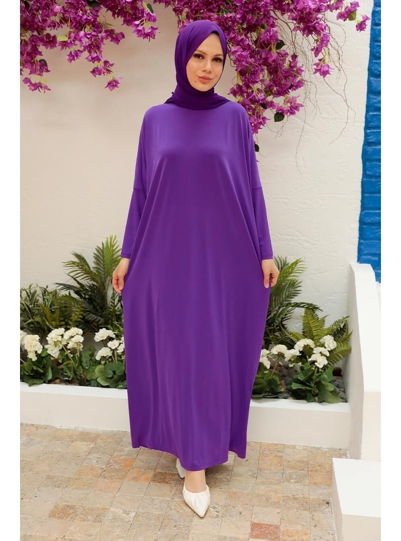 Neva Style Yarasa Kol Koyu Lavanta Ferace 17801klv