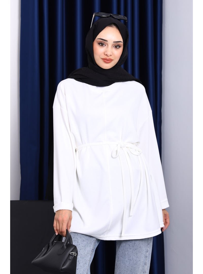 İmaj Butik Ekru Yanları Yırtmaçlı Bel İpli Tunik İmaj Butik Ekru Yanları Yırtmaçlı Bel İpli Tunik