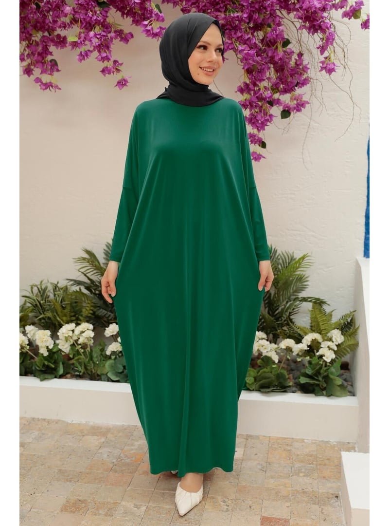 Neva Style Yarasa Kol Yeşil Ferace 17801y