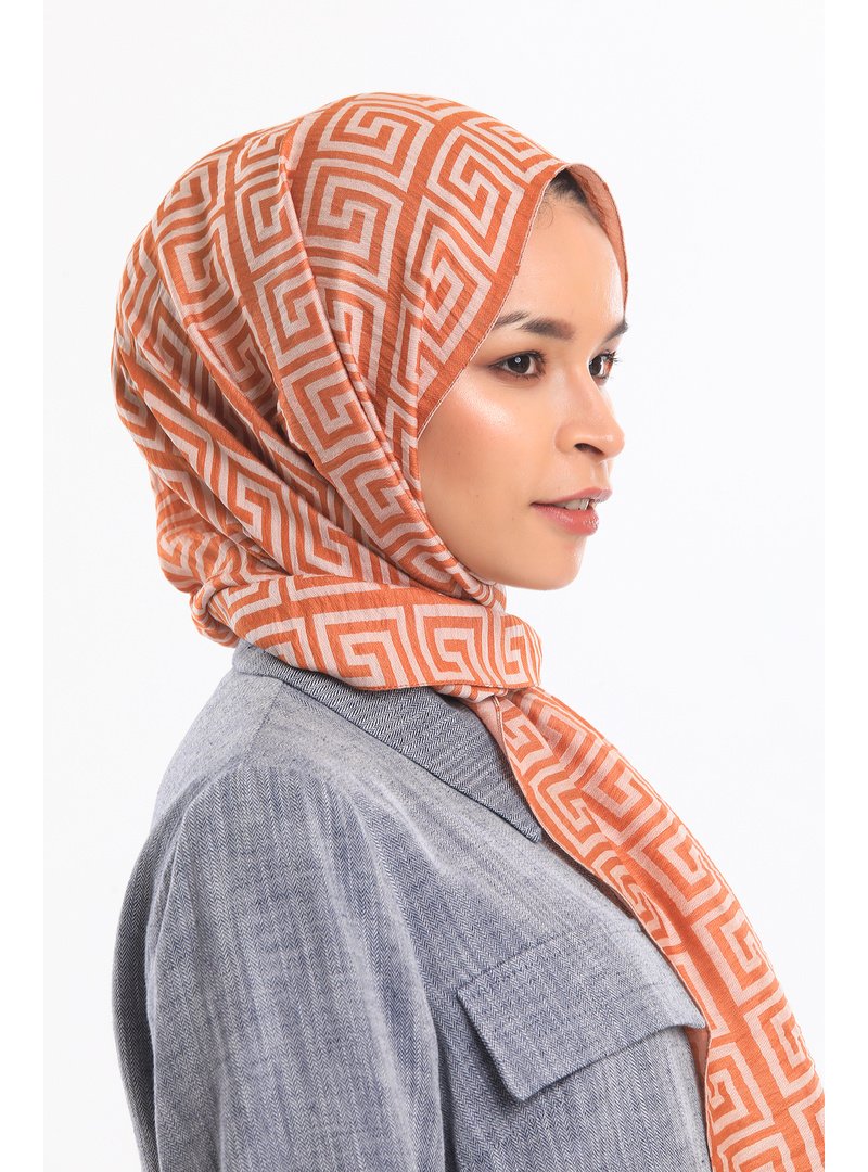 19v69 ITALIA Krem Jakar Dokuma Desen Jakarlı Modal Seri Şal Askısı İle Birlikte 75x200 Cm Turuncu 19v69 ITALIA Krem Jakar Dokuma Desen Jakarlı Modal Seri Şal Askısı İle Birlikte 75x200 Cm Turuncu