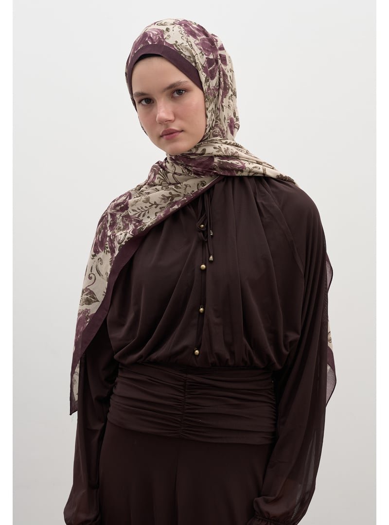 FRESHSCARFS Mürdüm Felıcıe Desen Şal FRESHSCARFS Mürdüm Felıcıe Desen Şal