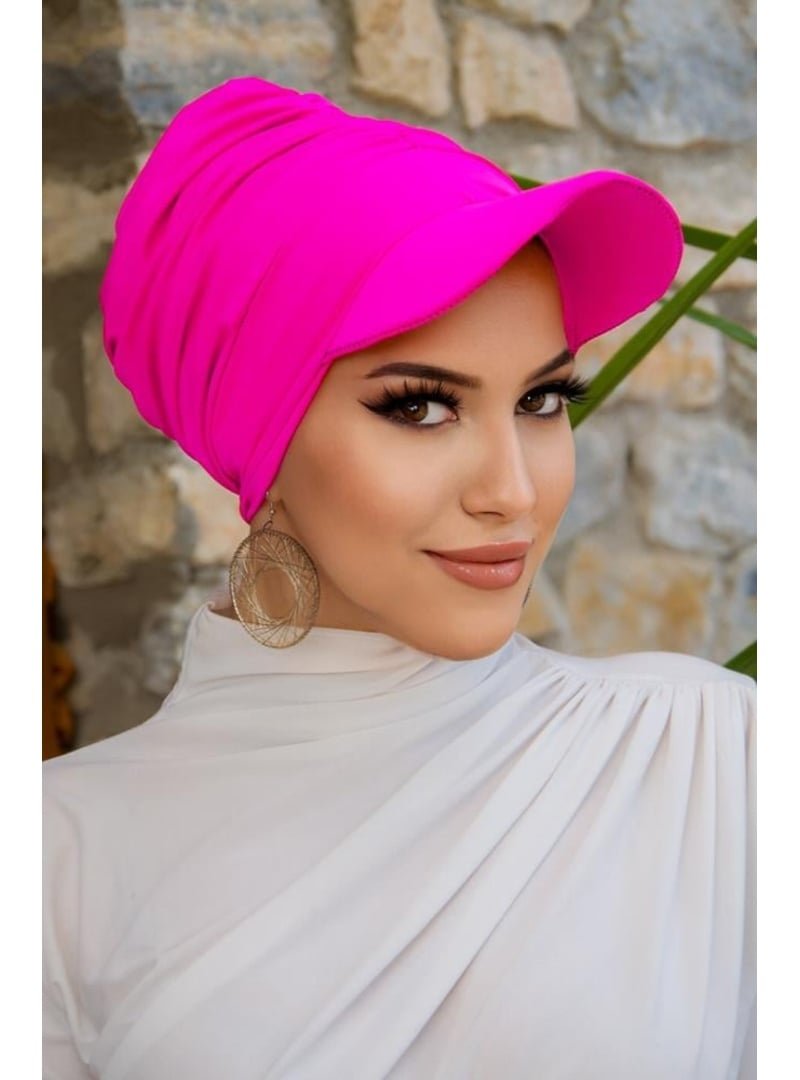 AİŞE TESETTÜR Deniz Şapkası / Mayo Üstüne Kullanılabilir Neon Pembe Havuz