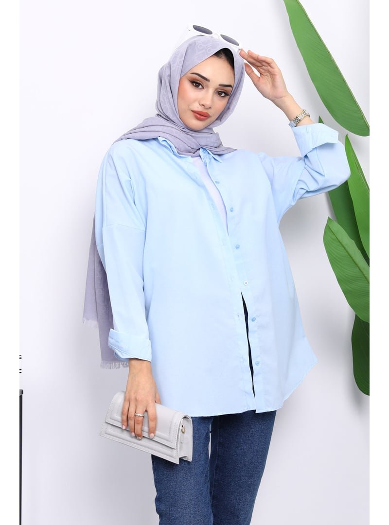 İmaj Butik Bebe Mavi Düğmeli Salaş Terikoton Gömlek İmaj Butik Bebe Mavi Düğmeli Salaş Terikoton Gömlek