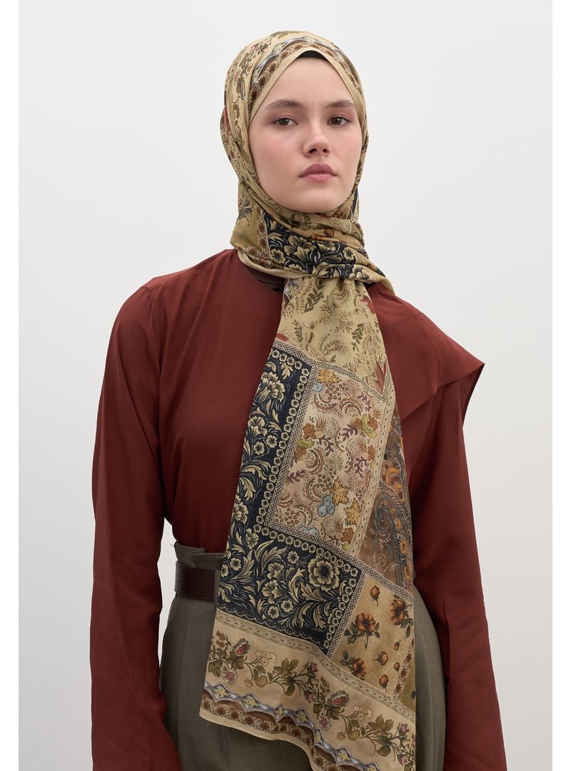 FRESHSCARFS Wıld And Pure Desen Şal Toprak FRESHSCARFS Wıld And Pure Desen Şal Toprak