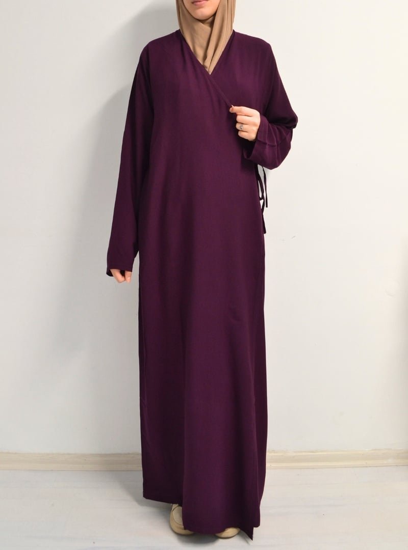 Bilenler Rahat Kalıp Kruvaze Yandan Bağlamalı Namaz Elbisesi – Viskon Bilenler Rahat Kalıp Kruvaze Yandan Bağlamalı Namaz Elbisesi – Viskon