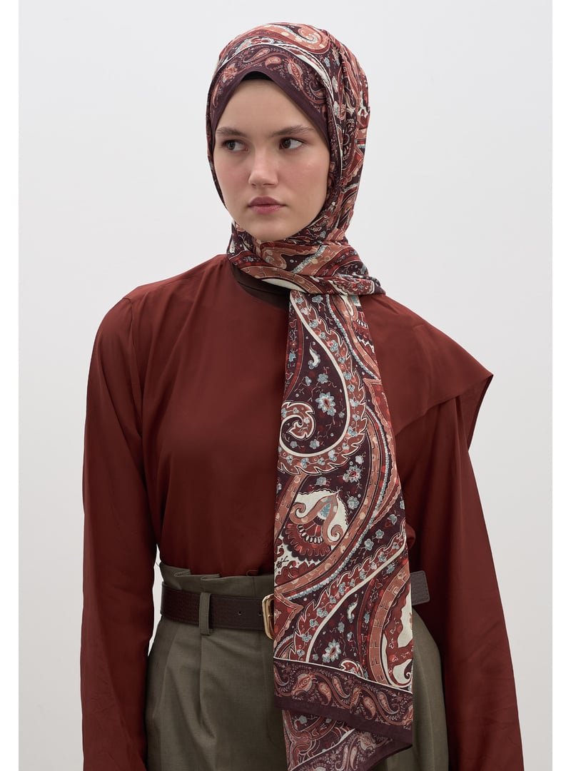 FRESHSCARFS Kiremit Panthea Desen Şal FRESHSCARFS Kiremit Panthea Desen Şal