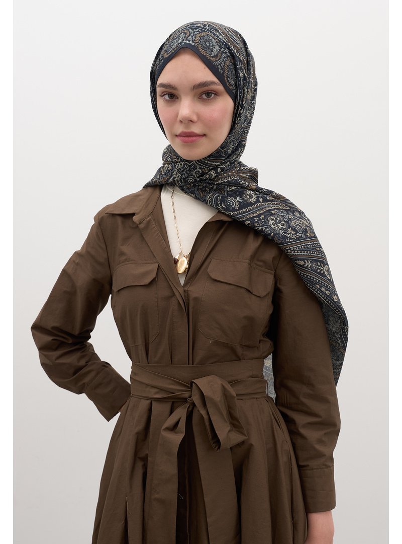 FRESHSCARFS Siyah Petra Desen Şal FRESHSCARFS Siyah Petra Desen Şal