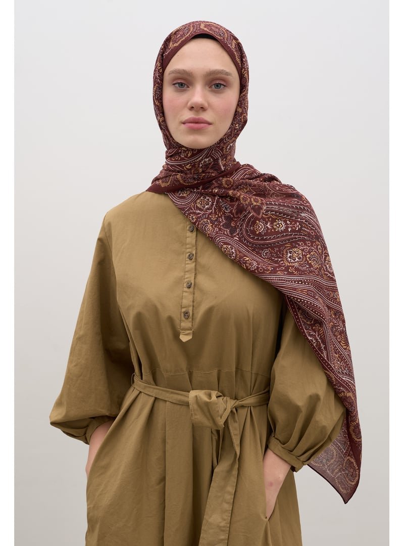 FRESHSCARFS Bordo Petra Desen Şal FRESHSCARFS Bordo Petra Desen Şal