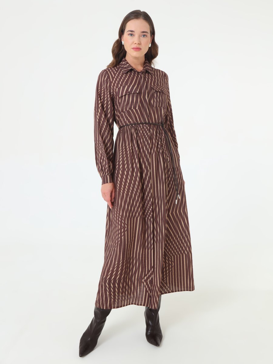 Refka Kahverengi Elbise