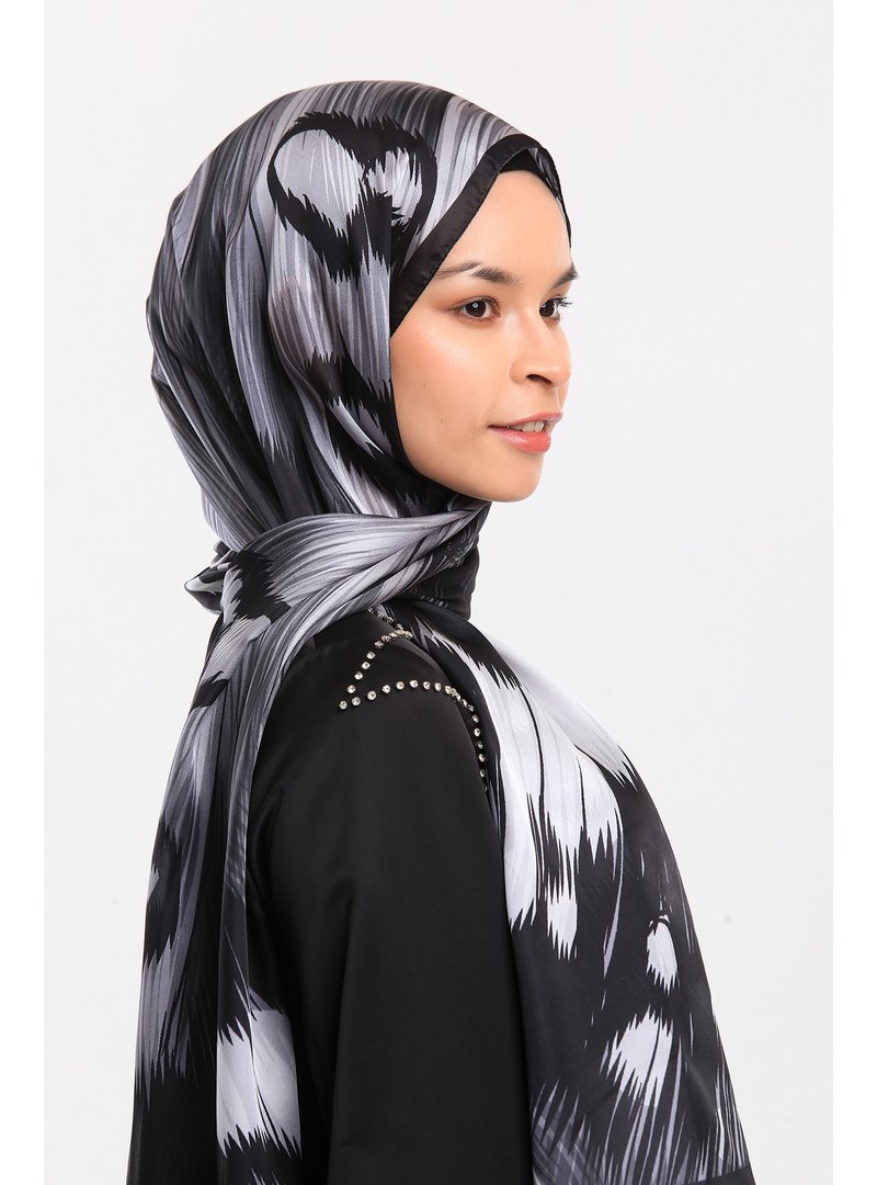 19v69 ITALIA Antrasit Kelebek Desen Dora Saten Seri Şal Askısı İle Birlikte 19v69 ITALIA Antrasit Kelebek Desen Dora Saten Seri Şal Askısı İle Birlikte