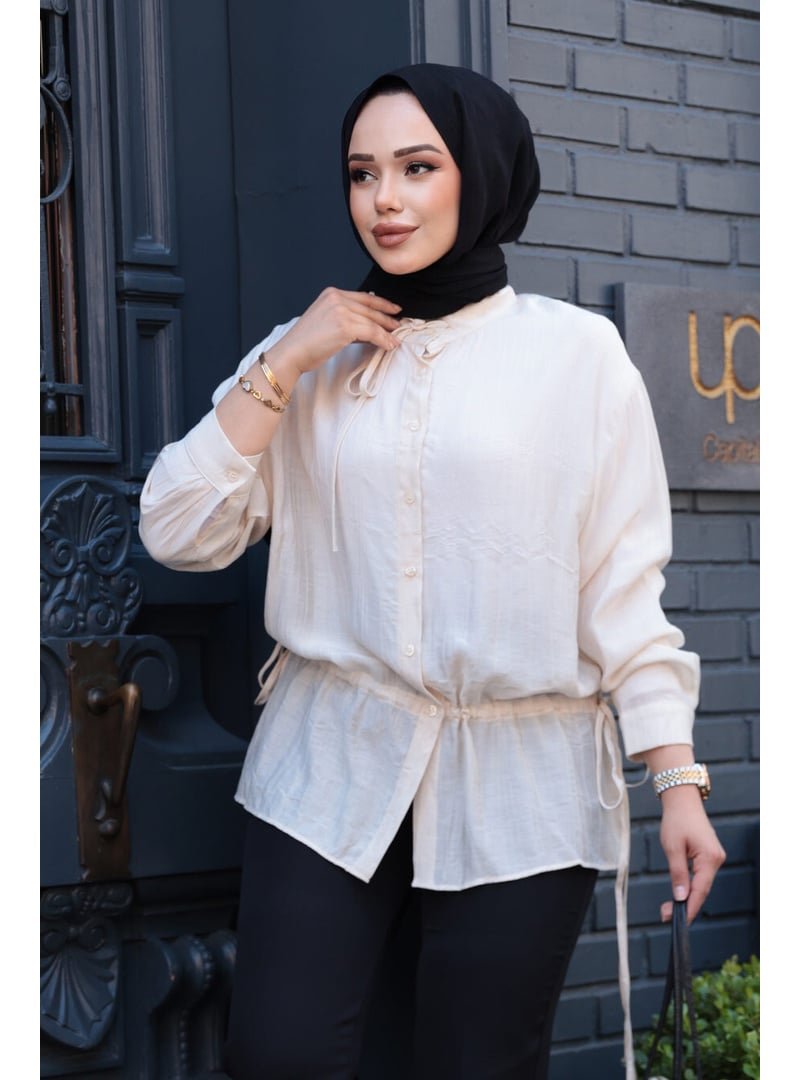 Neva Style Düğmeli Bej Gömlek 32358bej Neva Style Düğmeli Bej Gömlek 32358bej