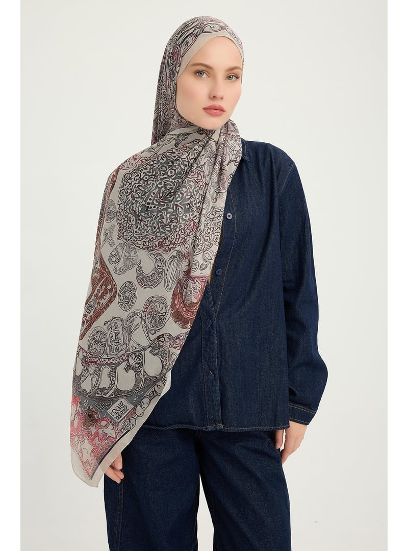 ŞALESS 70x190 Cm Sonsuz Aşk Somon Efilia Desenli Şal