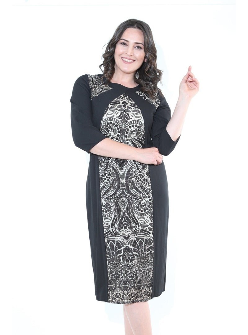 Ladies First Büyük Beden Siyah Ara Boy Abiye Elbise Ladies First Büyük Beden Siyah Ara Boy Abiye Elbise