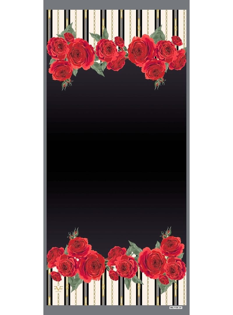 19v69 ITALIA Çiçekli Desen Pavia Seri Şal Askısı İle Birlikte 90x200 Cm Siyah Kırmızı 19v69 ITALIA Çiçekli Desen Pavia Seri Şal Askısı İle Birlikte 90x200 Cm Siyah Kırmızı