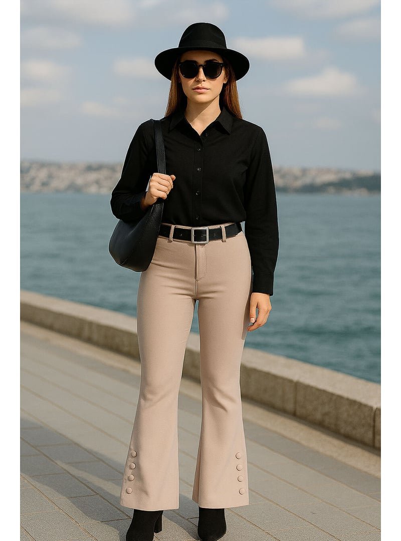 Neva Style İspanyol Paça Vizon Pantolon 1078v Neva Style İspanyol Paça Vizon Pantolon 1078v