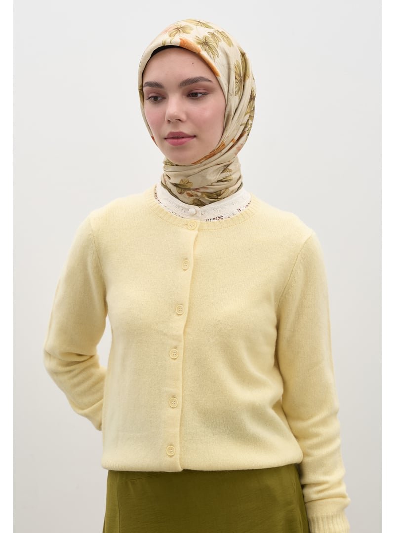 FRESHSCARFS Haki Fall Breeze Desen Pamuklu Viskon Eşarp